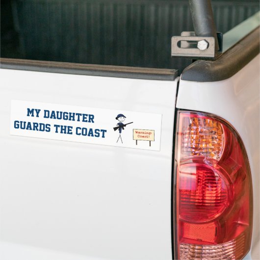 "Mijn dochter beschermt de kust" Bumpersticker (Op Truck)