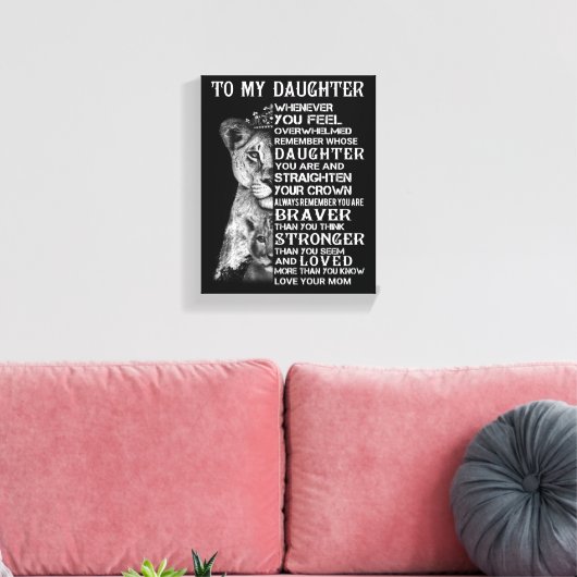 Mijn dochter canvas afdruk (Insitu (Woonkamer))