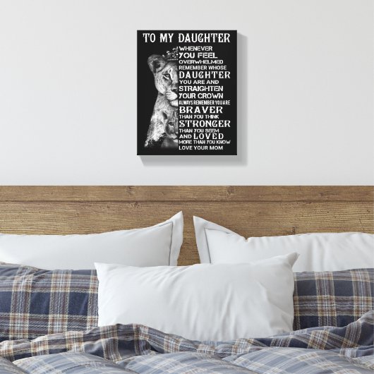 Mijn dochter canvas afdruk (Insitu (Slaapkamer))