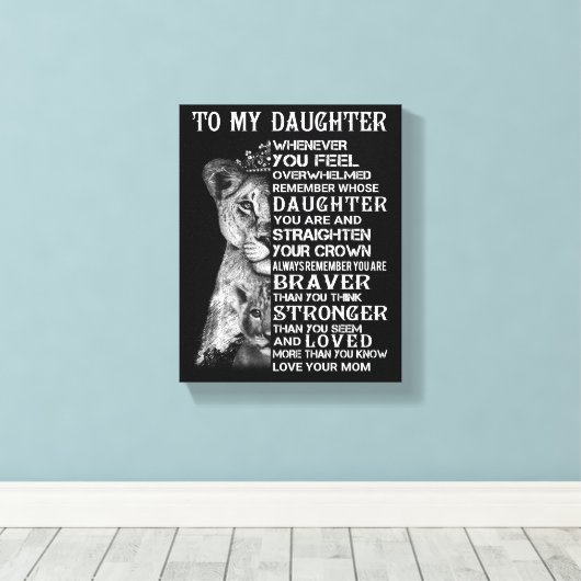 Mijn dochter canvas afdruk (Insitu (Houten vloer))