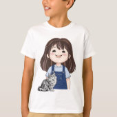Mijn dochter Cat Happy Birthday voor mama: T-shirt (Voorkant)