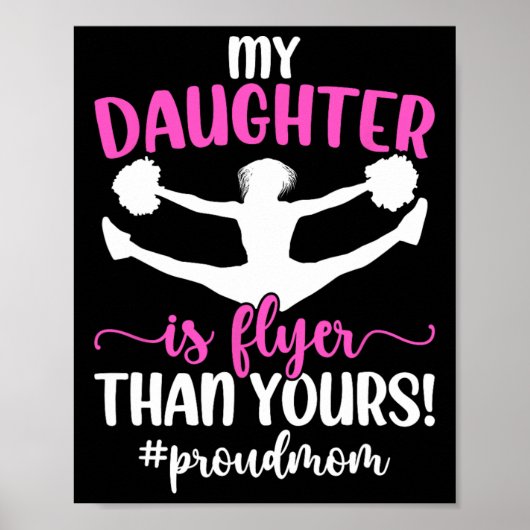 Mijn dochter cheer Moeder van een cheerleader Moed Poster (Voorkant)