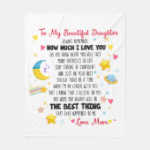 Mijn dochter die je het beste bent fleece deken (Voorkant)