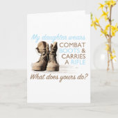 Mijn dochter draagt laarzen kaart (Gele Bloem)