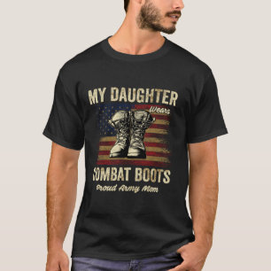 Mijn dochter draagt strijders voor laarzen voor he t-shirt