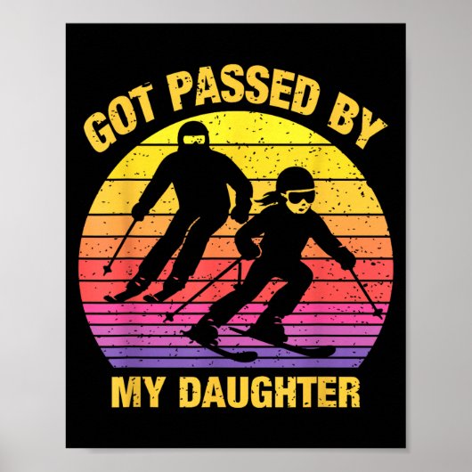 Mijn dochter gaf me een ped Funny Ski Familie Poster (Voorkant)
