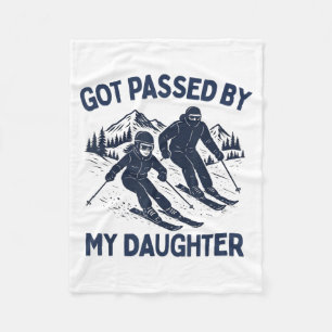 Mijn Dochter Gaf Me Een Voortduw Op De Ski's Grapp Fleece Deken