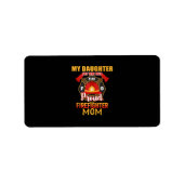 Mijn dochter heeft je achterste brandweerman etiket (Voorkant)