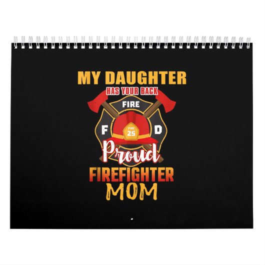 Mijn dochter heeft je achterste brandweerman kalender (Hoes)