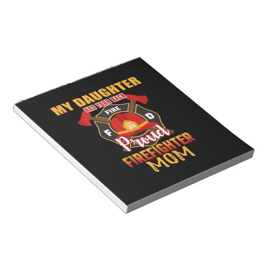 Mijn dochter heeft je achterste brandweerman notitieblok (Schuin)