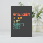 Mijn dochter in de wet is mijn favoriete cadeautje bedankkaart (Staand voorkant)