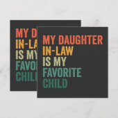 Mijn dochter in de wet is mijn favoriete cadeautje feestdagenkaart (Voorkant / Achterkant)