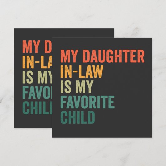 Mijn dochter in de wet is mijn favoriete cadeautje feestdagenkaart (Voorkant / Achterkant)