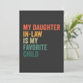 Mijn dochter in de wet is mijn favoriete cadeautje kaart (Staand voorkant)