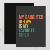 Mijn dochter in de wet is mijn favoriete cadeautje kaart (Voorkant / Achterkant)