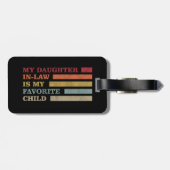 Mijn dochter in de wet is mijn favoriete kind bagagelabel (Achterkant horizontaal)