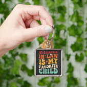 Mijn dochter in de wet is mijn favoriete kind grap sleutelhanger (Hand)