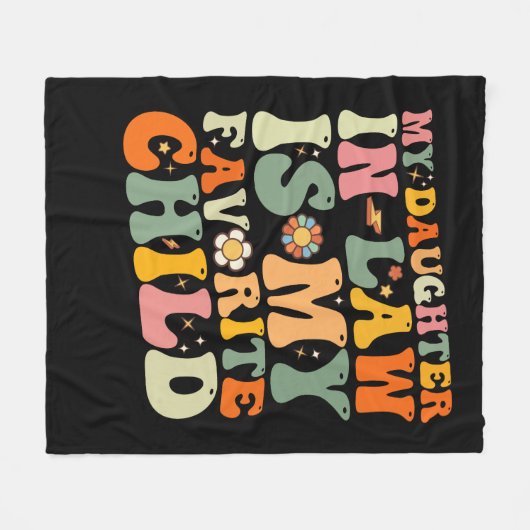 Mijn dochter in de wet is mijn favoriete kinderwag fleece deken (Voorkant (Horizontaal))