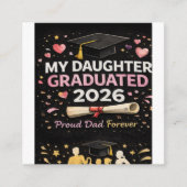 Mijn dochter is afgestudeerd 2026 informatiekaartje (Voorkant)