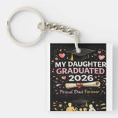 Mijn dochter is afgestudeerd 2026 sleutelhanger (Voorkant)