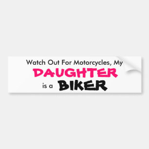 Mijn dochter is een Biker Bumpersticker