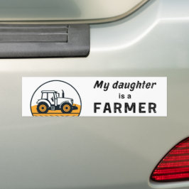 Mijn dochter is een boer tractormachine vrouwen la bumpersticker