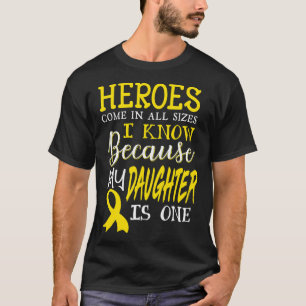Mijn dochter is een held op de kinderleeftijd kank t-shirt