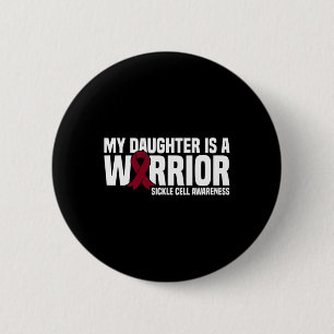 Mijn dochter is een krijger van sikkelcelbewustzij ronde button 5,7 cm