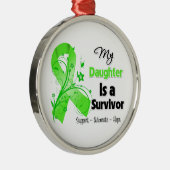 Mijn dochter is een Lymphoma Survivor Metalen Ornament (Rechts)