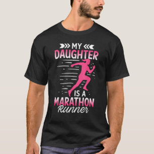 Mijn dochter is een marathonloper, vader van mama t-shirt