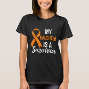 Mijn dochter is een overlevende MS-bewustzijn oran T-shirt