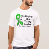 Mijn dochter is een sterk Survivor Green Ribbon T-shirt (Voorkant)