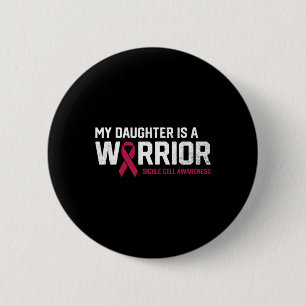 Mijn dochter is een strijder sikkelcelanemie Aware Ronde Button 5,7 Cm