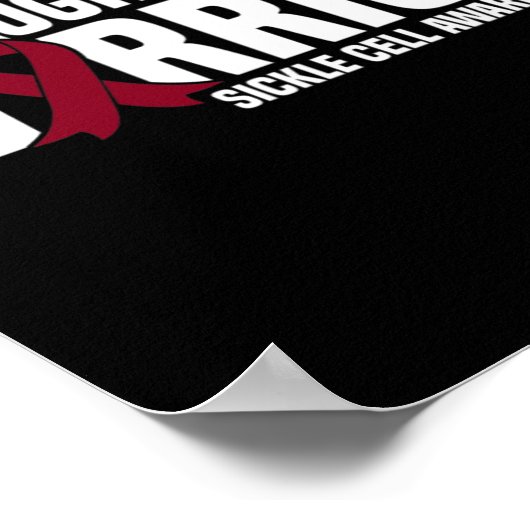 Mijn dochter is een strijder sikkelcelbewustzijn poster (Hoek)