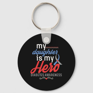 Mijn dochter is Hero My Diabetes Awareness Type 1  Sleutelhanger