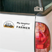 Mijn dochter is landbouwtractor voor de vrouwelijk bumpersticker (Op Truck)