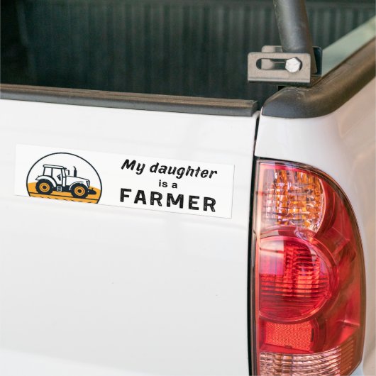 Mijn dochter is landbouwtractor voor de vrouwelijk bumpersticker (Op Truck)