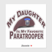 Mijn dochter is mijn favoriete paratrooper sticker (Vel)