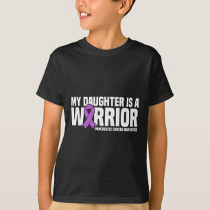 Mijn dochter is Warrior Pancreatic Paarse Ribbon S T-shirt