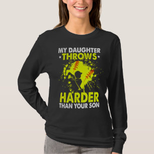 Mijn dochter is zwaarder dan je zoon Softball T-shirt