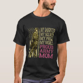 Mijn dochter, mijn soldaat Hero Proud Army Mam Mil T-shirt (Voorkant)
