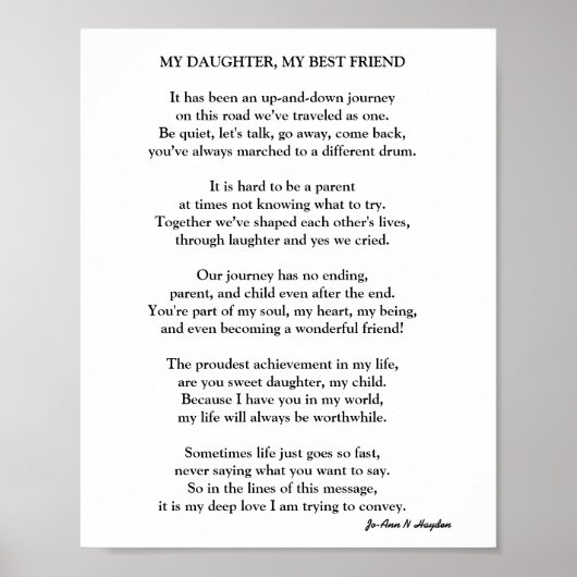 MIJN DOCHTER, MIJN VRIEND POSTER (Voorkant)