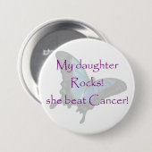 mijn dochter rockt ronde button 7,6 cm (Voorkant /achterkant)