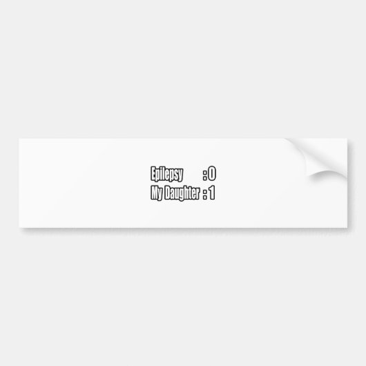 Mijn dochter slaat epilepsie bumpersticker (Voorkant)