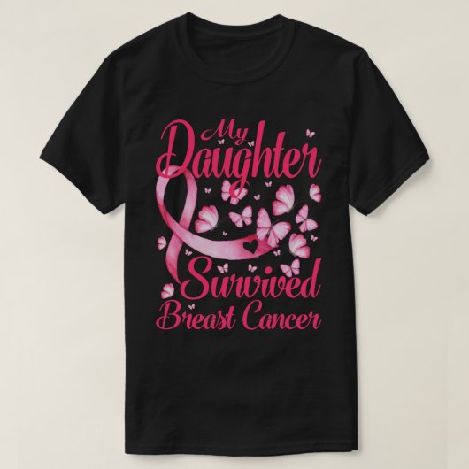 Mijn dochter Surviing Breast Cancer Awareness Surv T-shirt (Design voorkant)