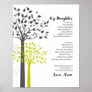 Mijn dochter wens ik u de kracht poster