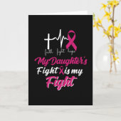 Mijn Dochtergevecht is mijn gevecht Kankerbewustzi Kaart (Gele Bloem)