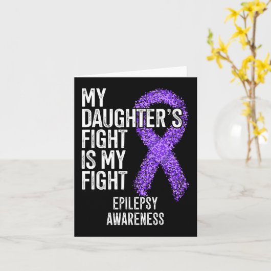 Mijn dochter's gevecht is mijn anti-epilepsiegerth kaart (Gele Bloem)