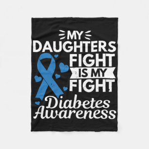 Mijn dochters gevecht is mijn gevecht diabetes typ fleece deken