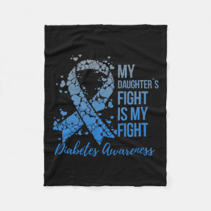 Mijn dochter's gevecht is mijn gevecht om diabetes fleece deken